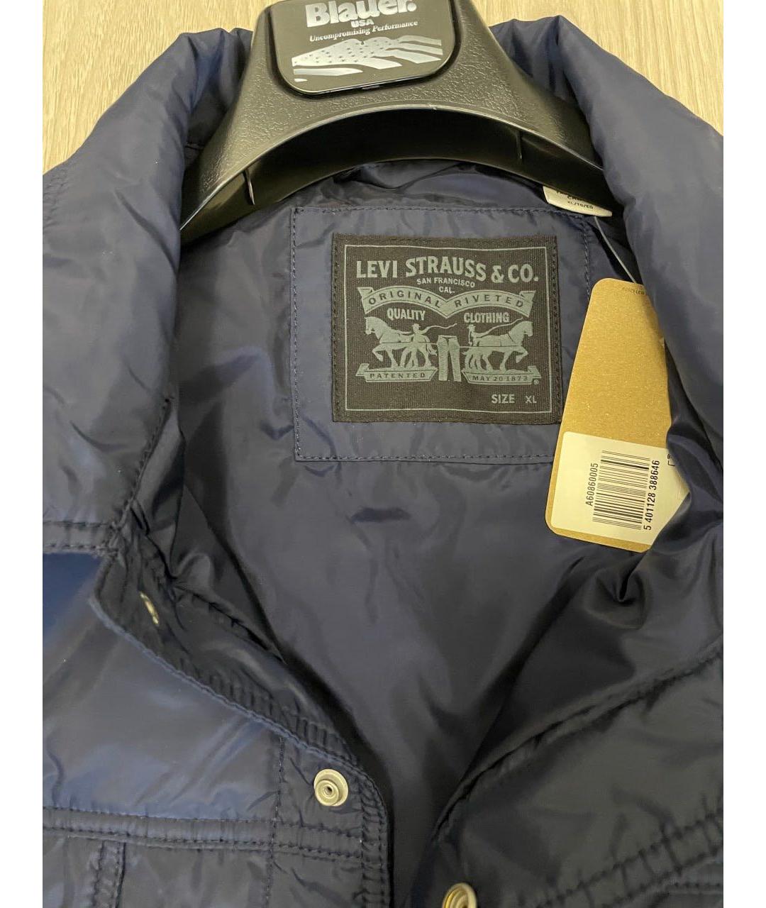 LEVI'S Темно-синяя полиэстеровая куртка, фото 3