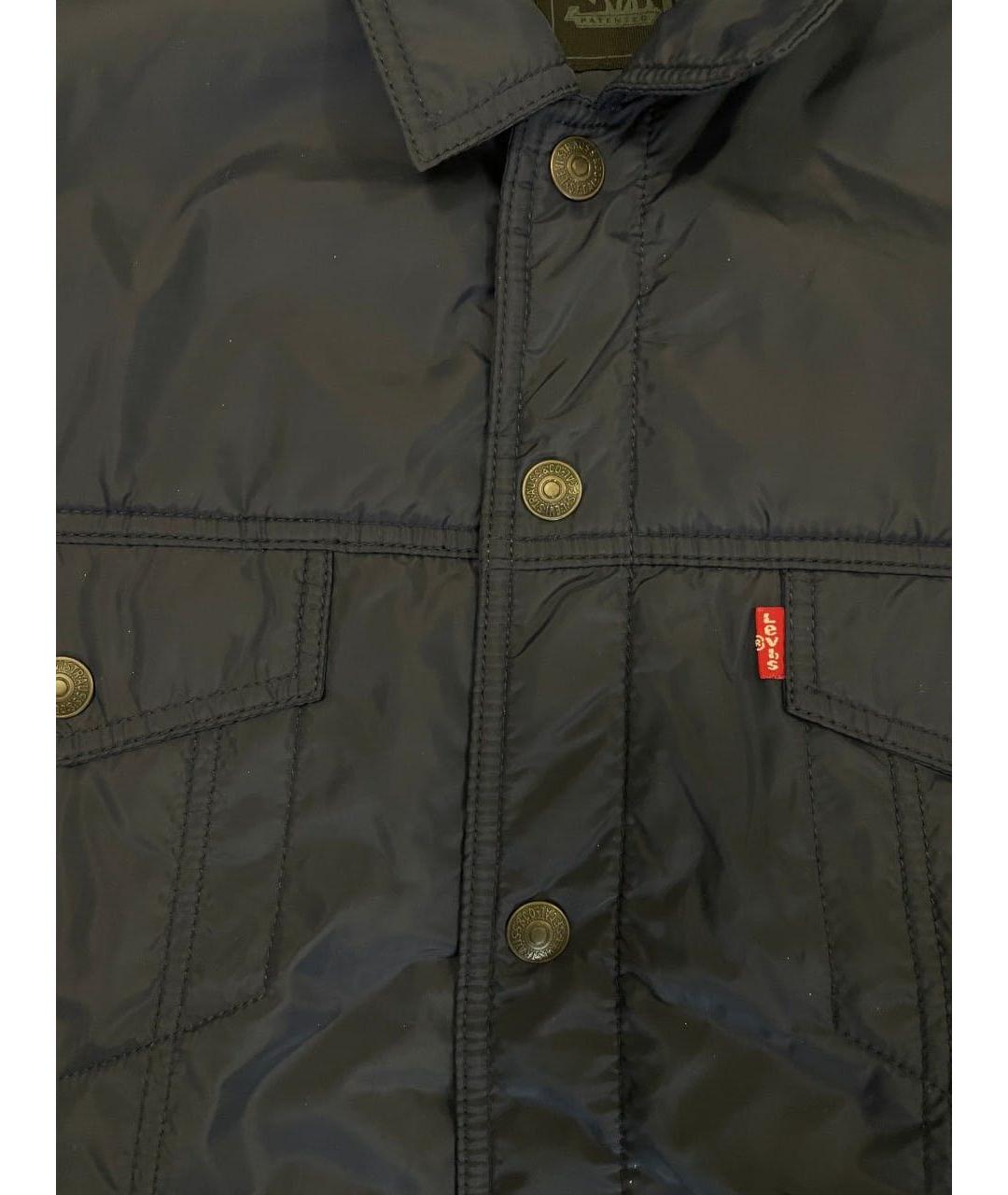 LEVI'S Темно-синяя полиэстеровая куртка, фото 4