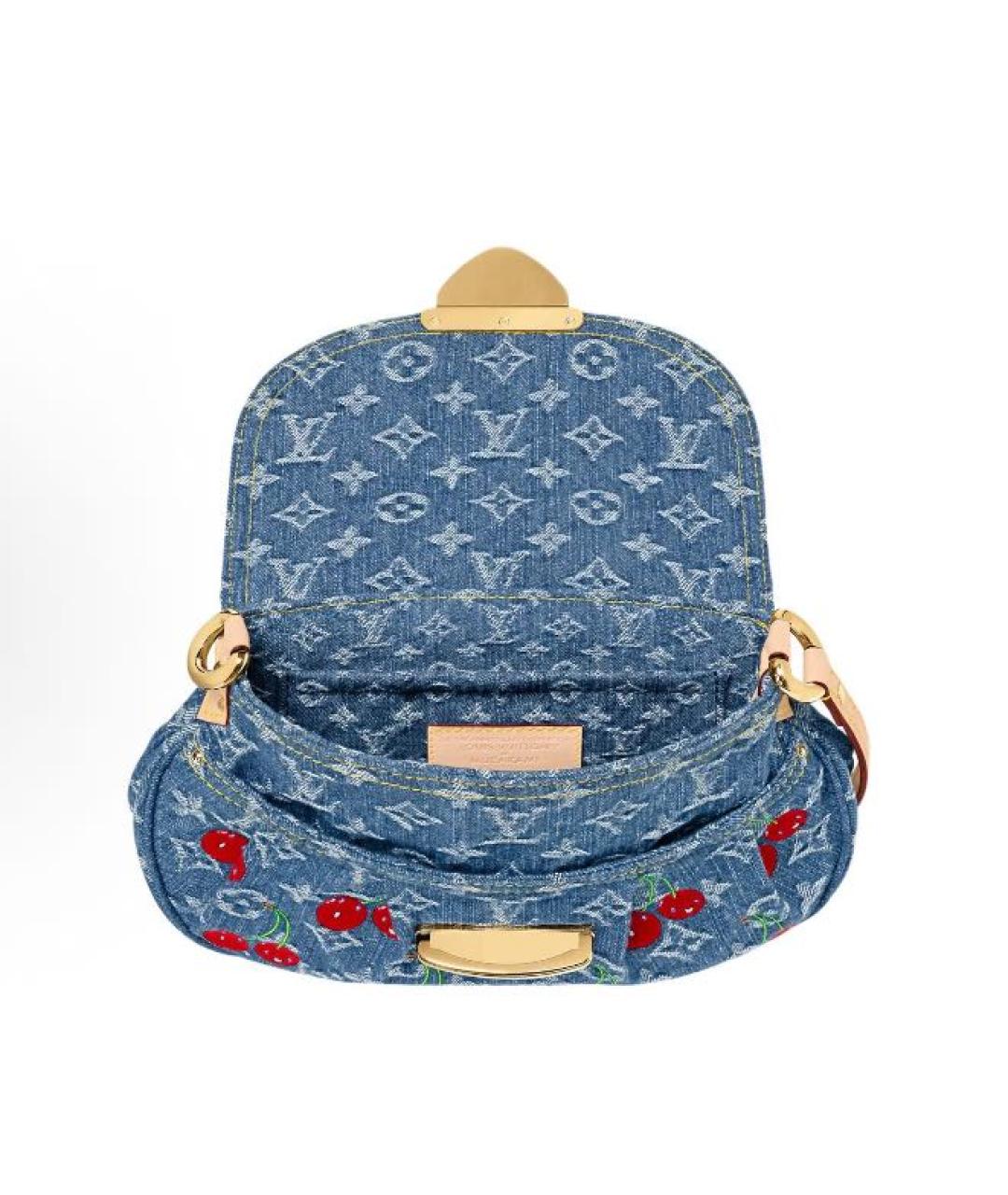 LOUIS VUITTON Синяя деним сумка через плечо, фото 4
