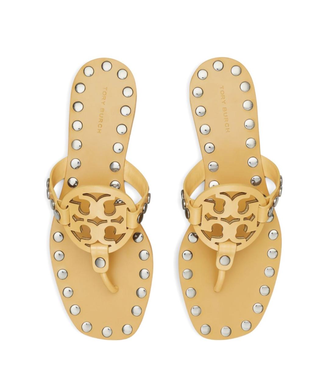 TORY BURCH Бежевые кожаные сандалии, фото 3
