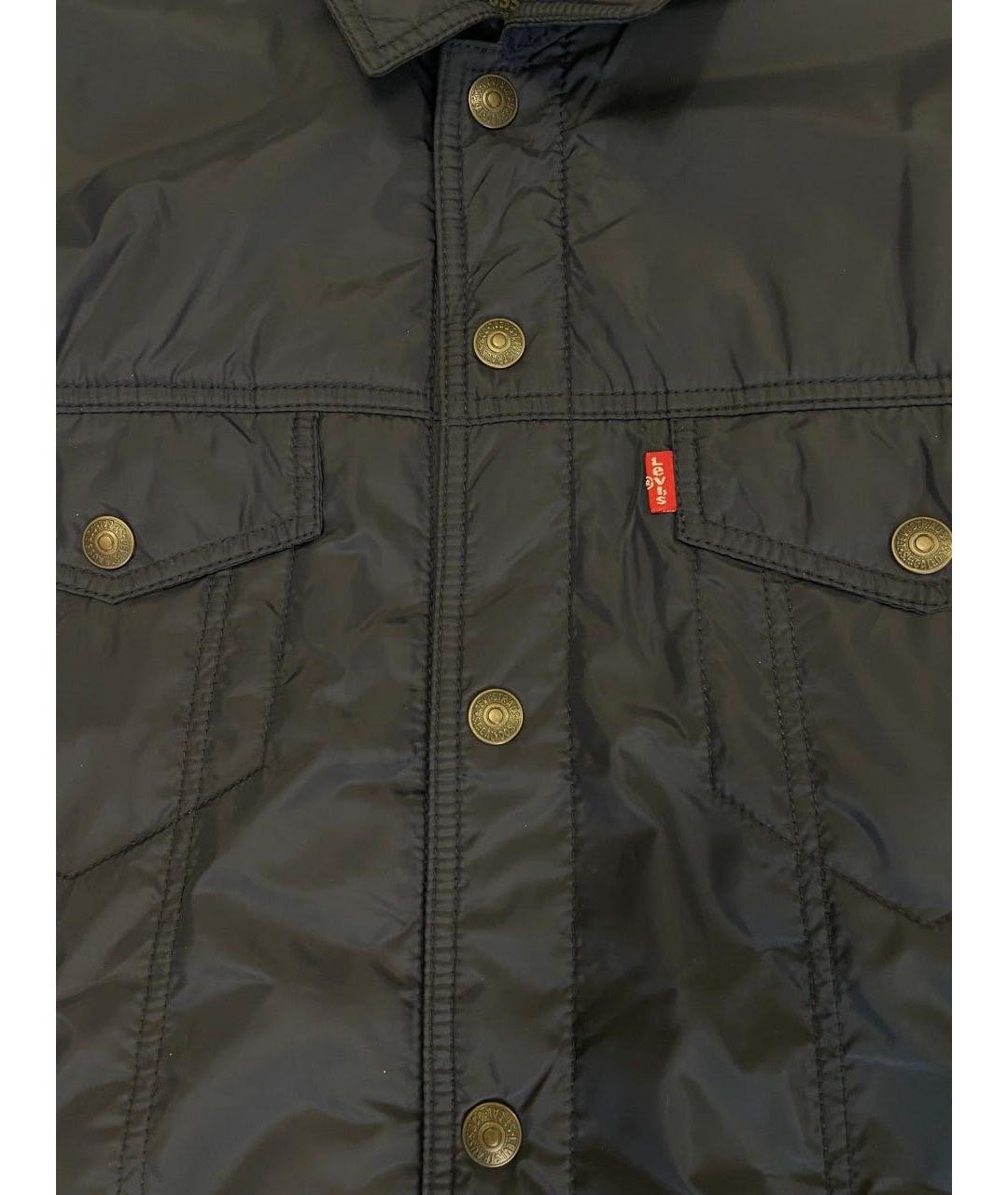 LEVI'S Темно-синяя полиэстеровая куртка, фото 4
