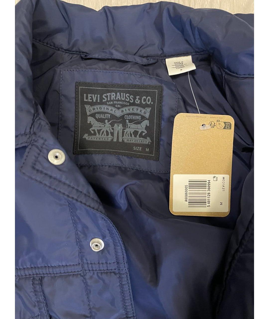 LEVI'S Темно-синяя полиэстеровая куртка, фото 3