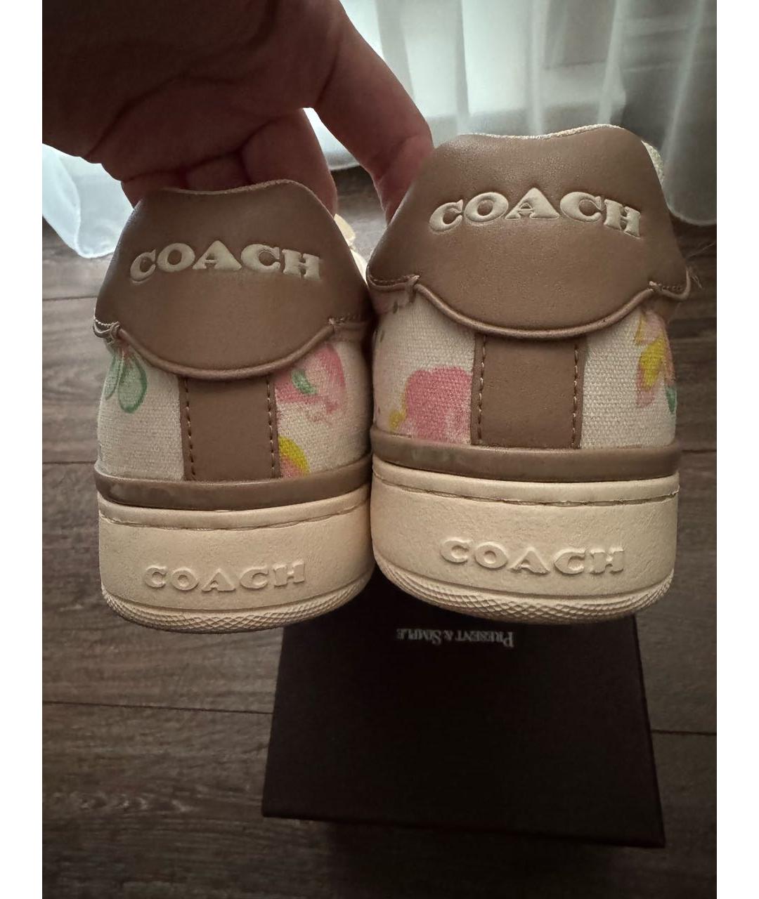 COACH Мульти текстильные кеды, фото 4
