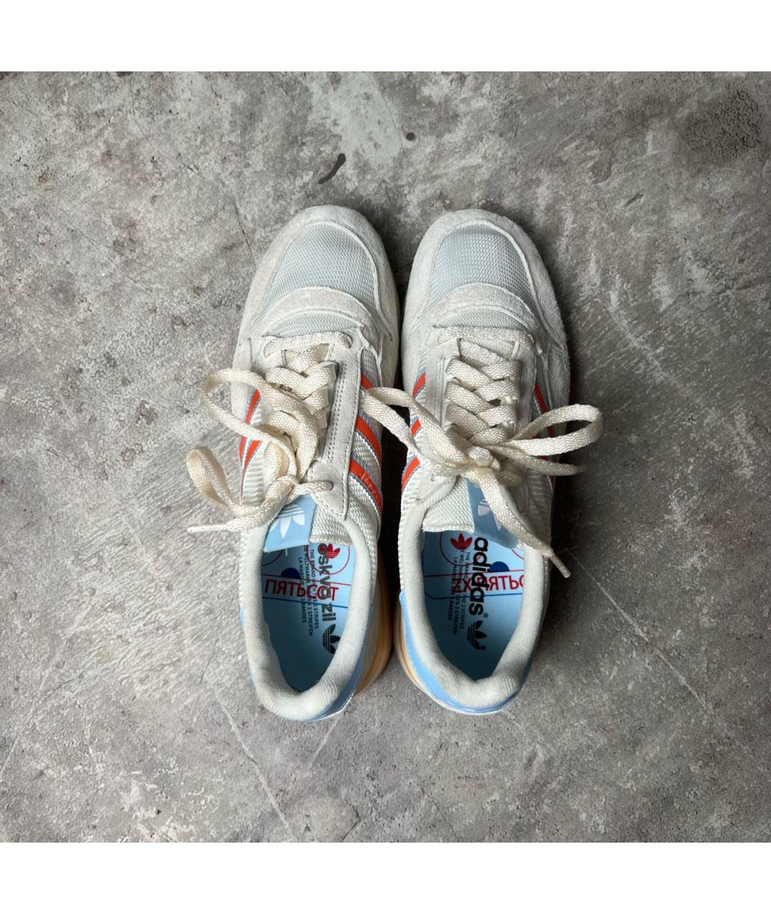 ADIDAS Бежевые замшевые низкие кроссовки / кеды, фото 2