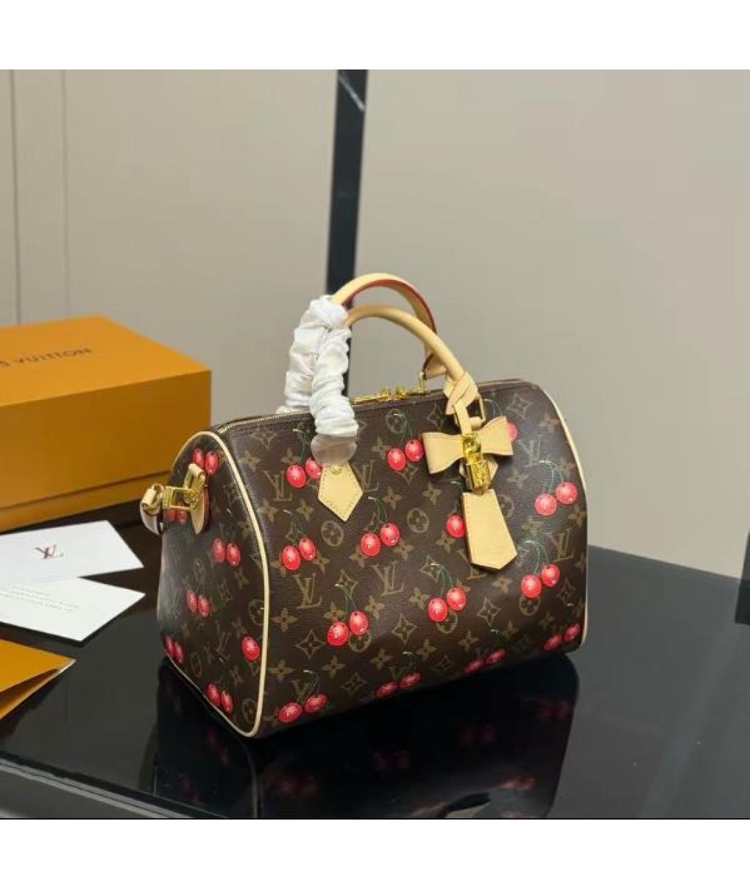 LOUIS VUITTON Коричневая сумка с короткими ручками, фото 5