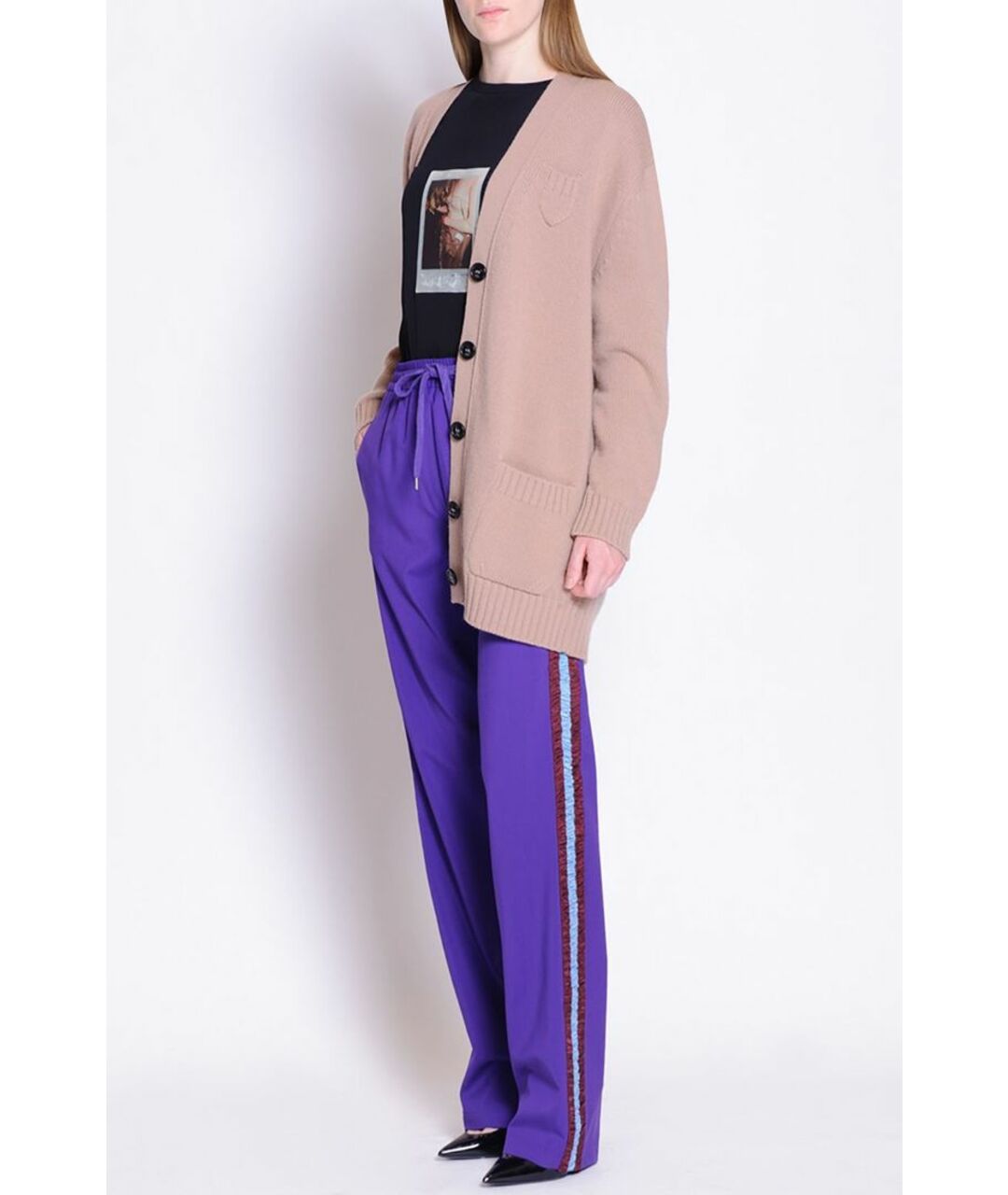 NO. 21 Фиолетовые прямые брюки, фото 2