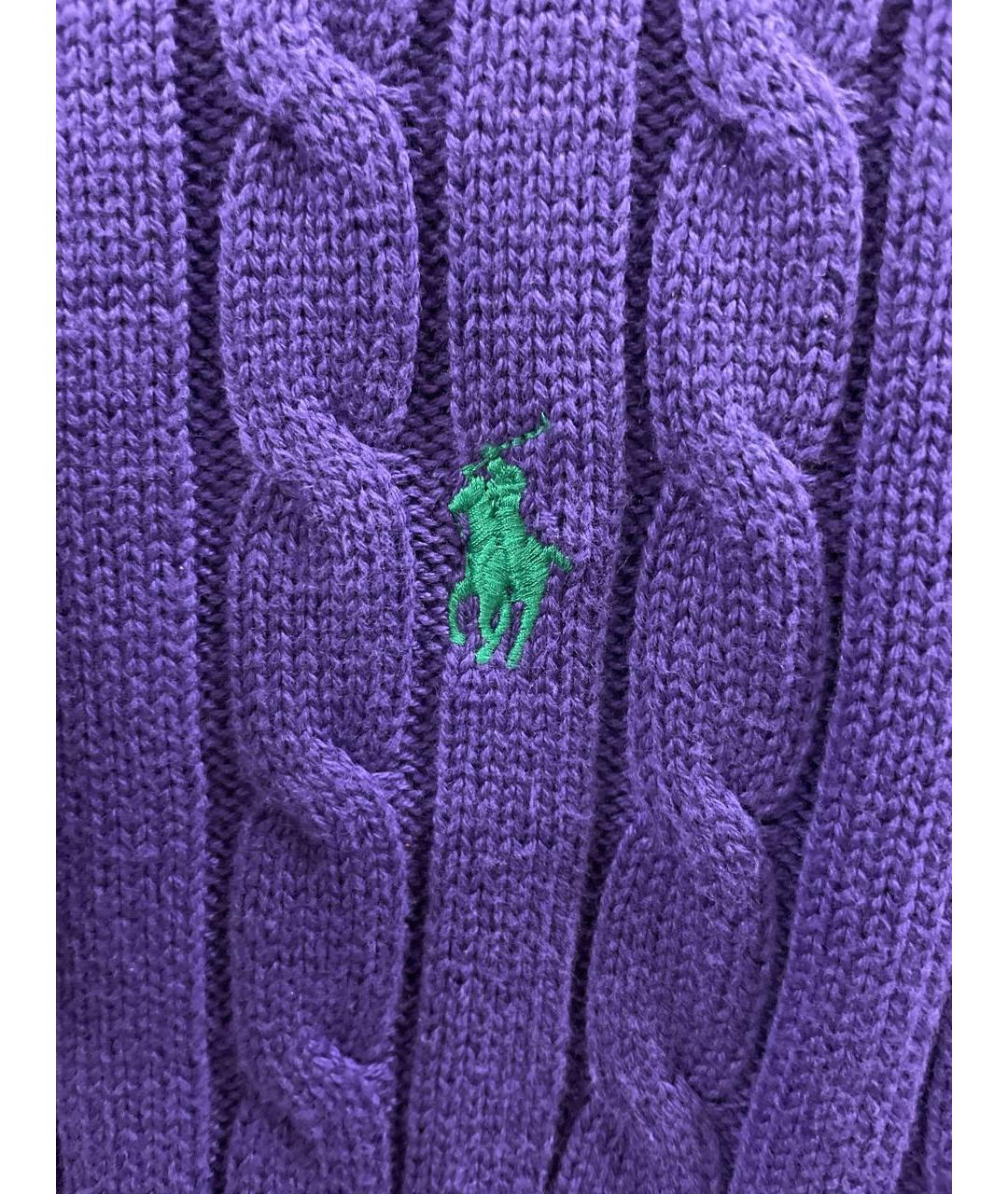 POLO RALPH LAUREN Фиолетовый хлопковый джемпер / свитер, фото 4