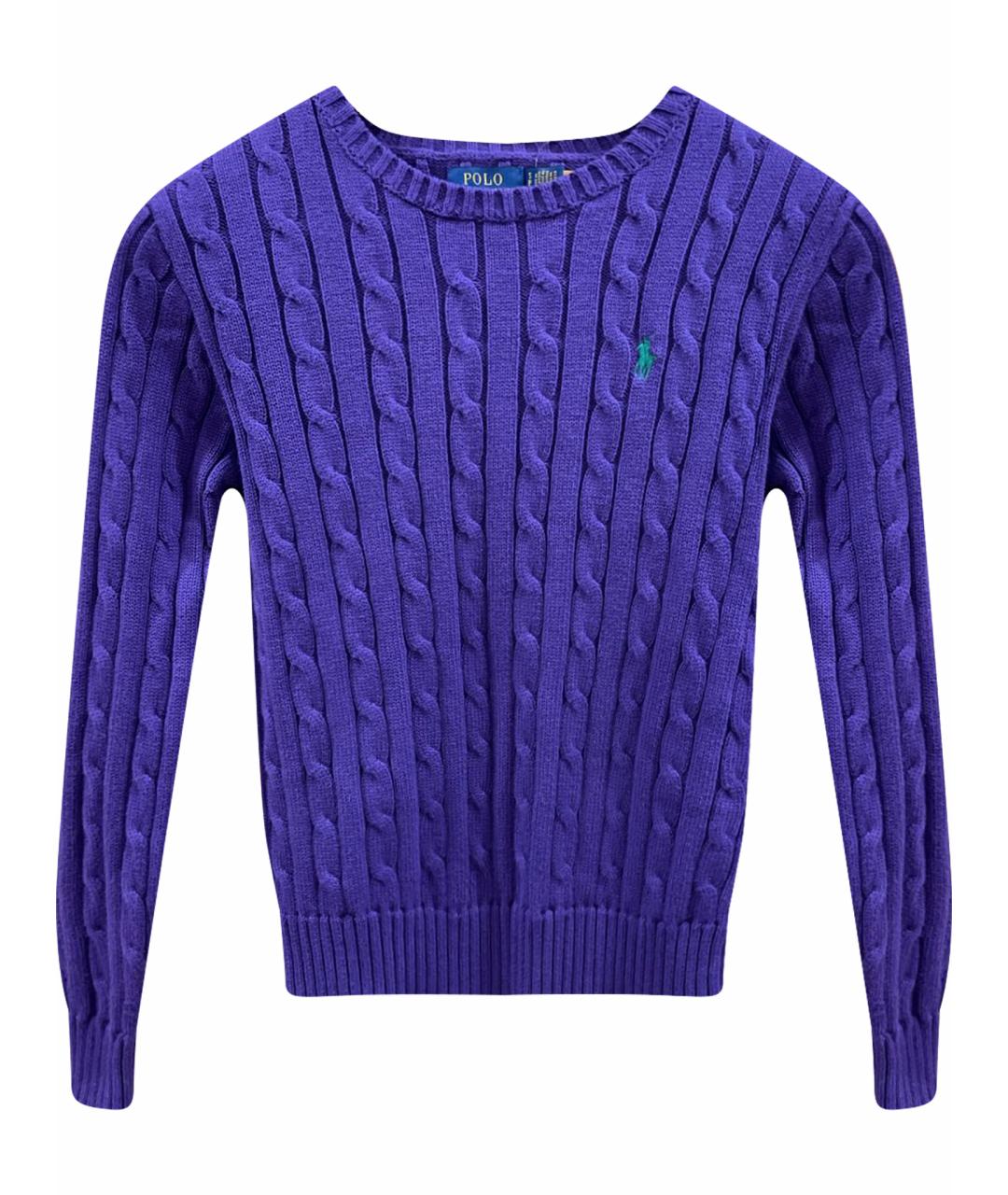 POLO RALPH LAUREN Фиолетовый хлопковый джемпер / свитер, фото 1
