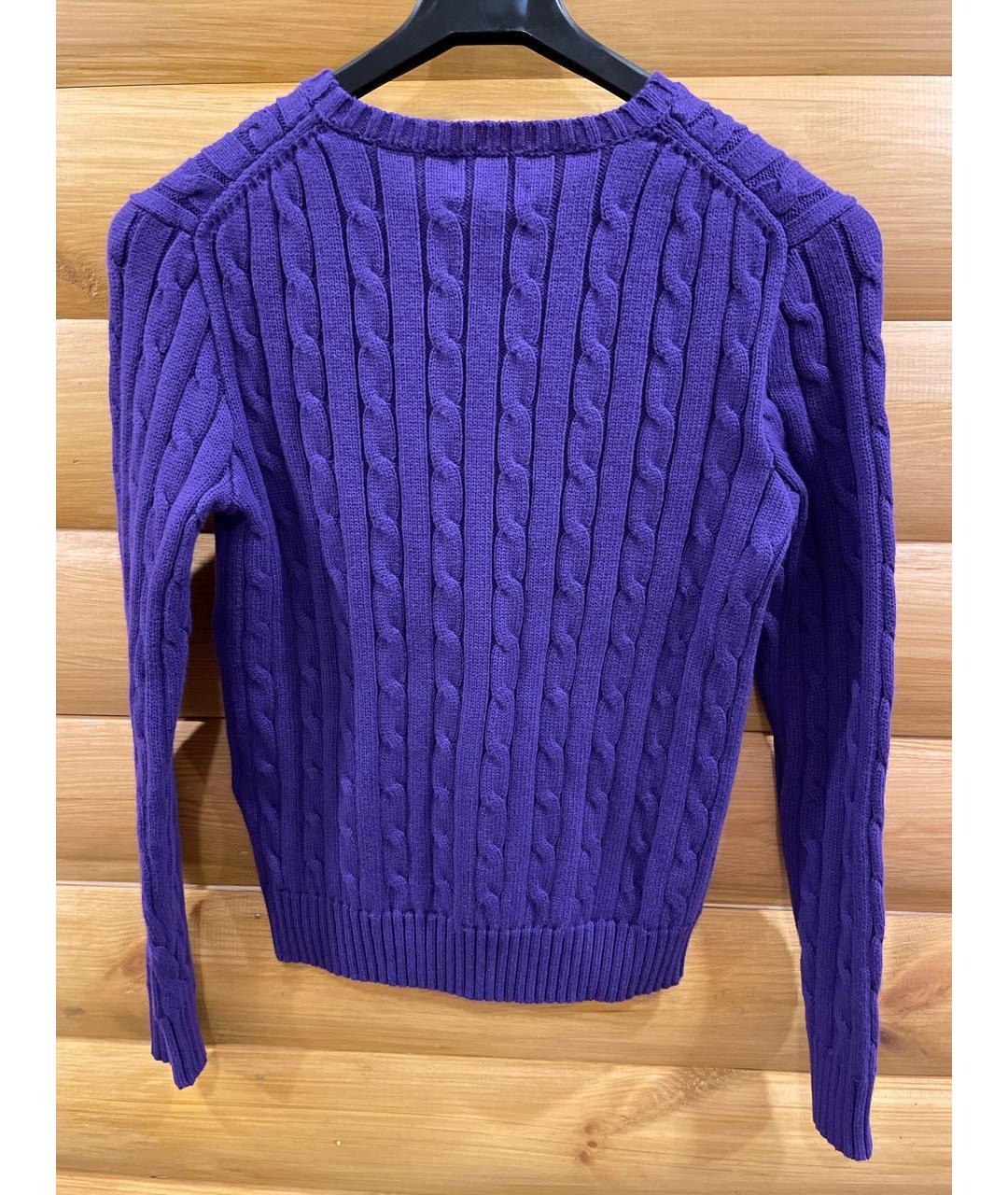 POLO RALPH LAUREN Фиолетовый хлопковый джемпер / свитер, фото 2