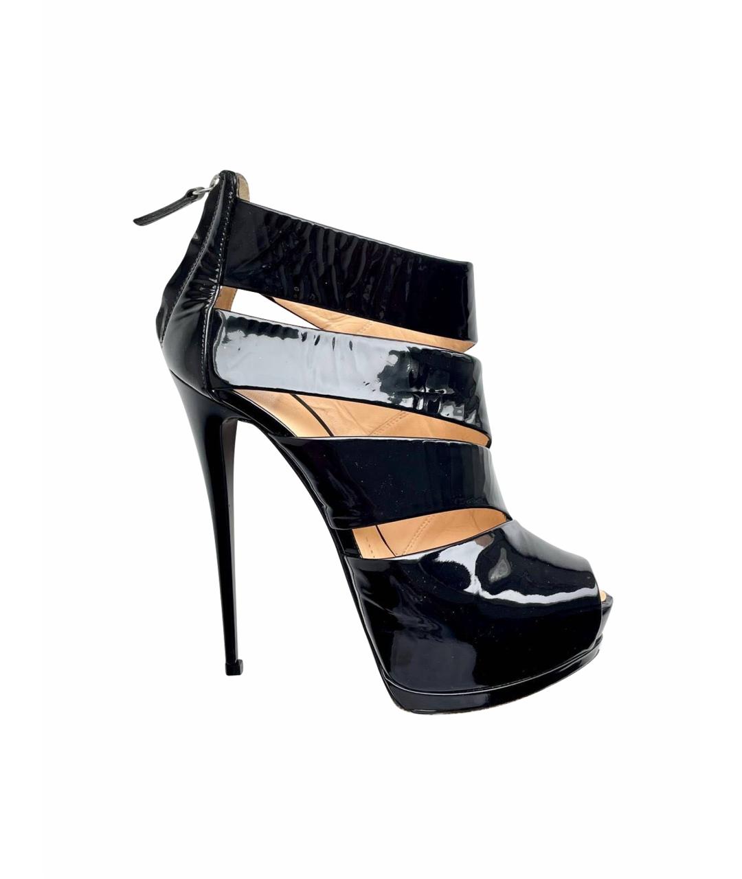 GIUSEPPE ZANOTTI DESIGN Черные туфли из лакированной кожи, фото 1