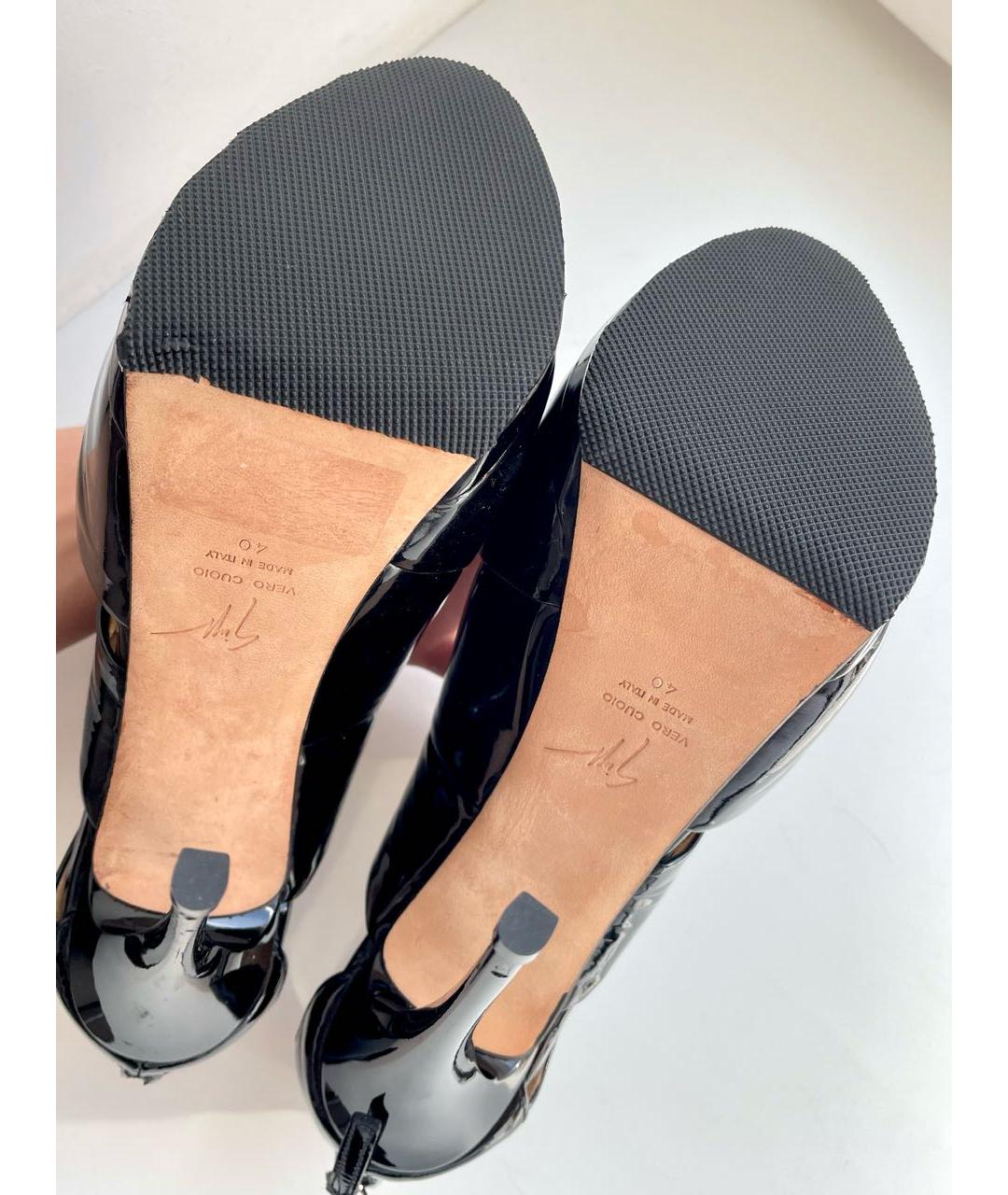 GIUSEPPE ZANOTTI DESIGN Черные туфли из лакированной кожи, фото 8