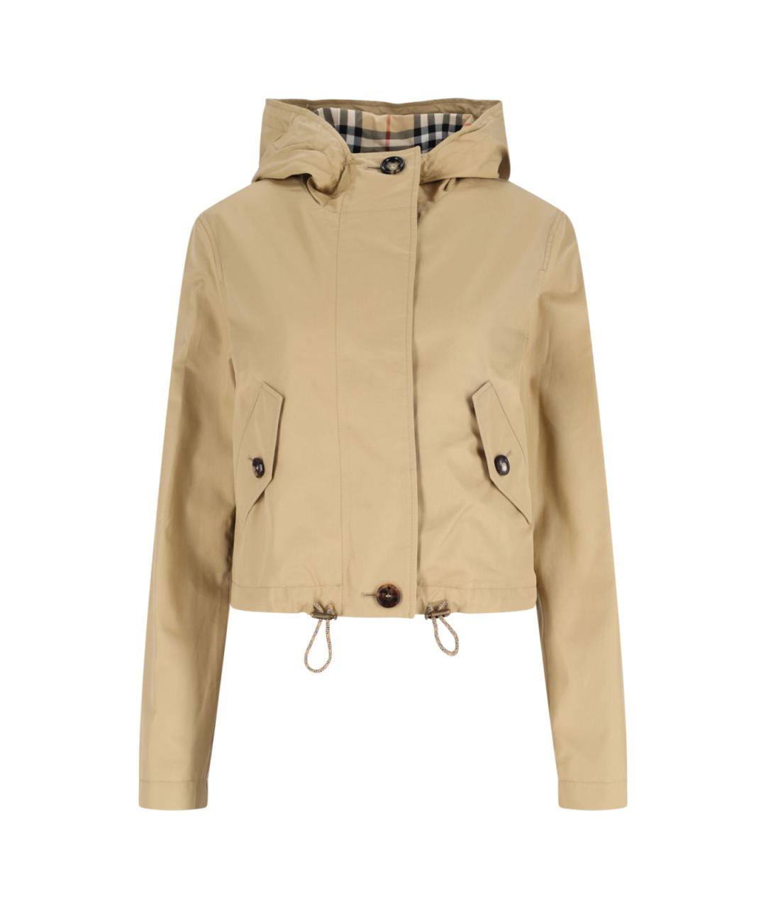 BURBERRY Бежевая хлопковая куртка, фото 1