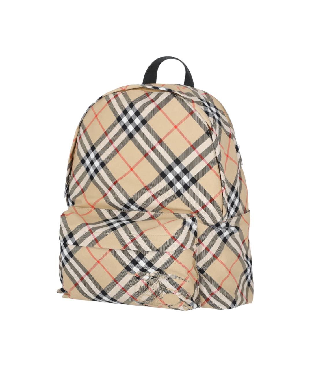 BURBERRY Бежевый синтетический рюкзак, фото 1