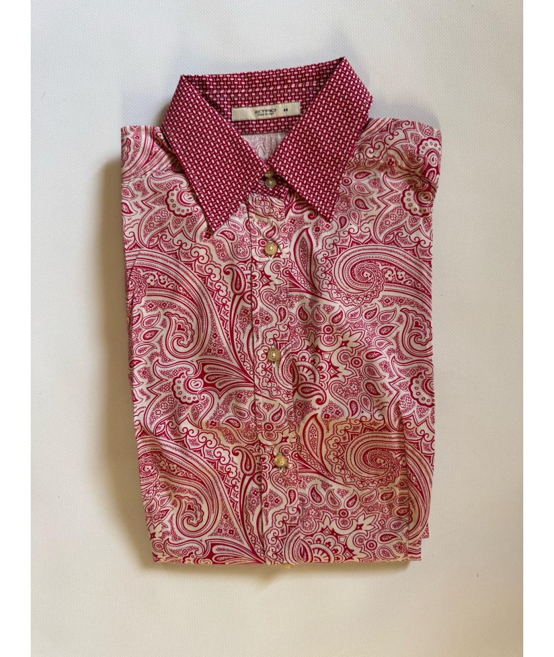 ETRO Розовая хлопко-эластановая рубашка, фото 3