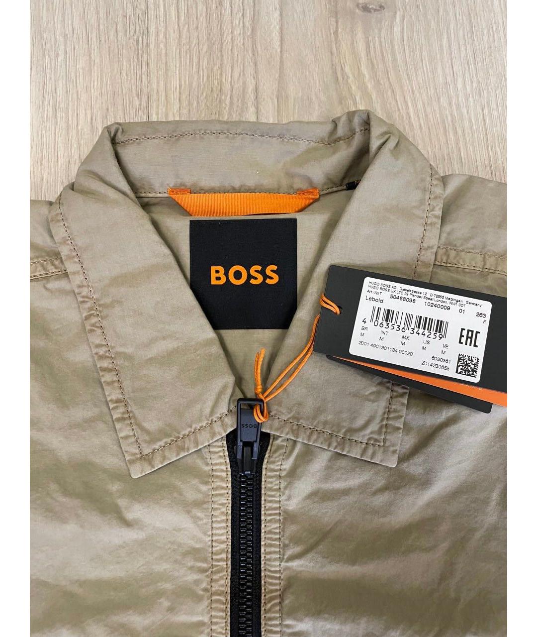 HUGO BOSS Бежевая полиэстеровая куртка, фото 3