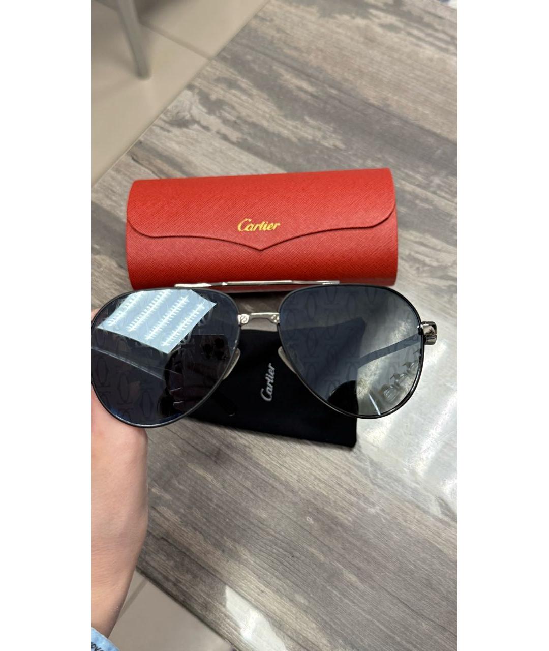CARTIER Металлические солнцезащитные очки, фото 5