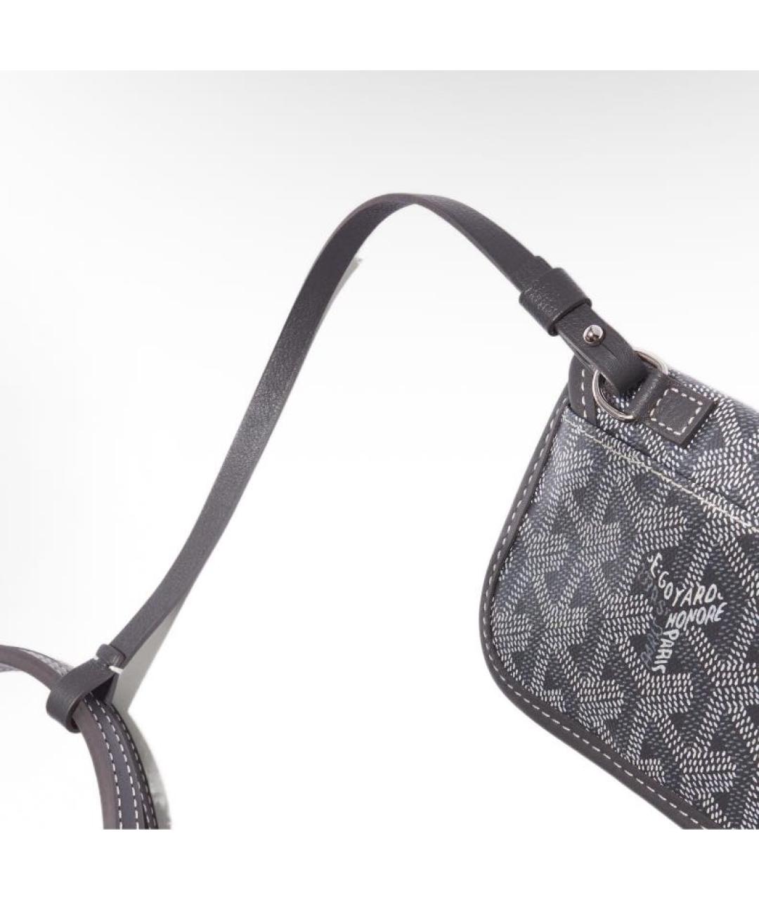 GOYARD Антрацитовая кожаная сумка тоут, фото 4