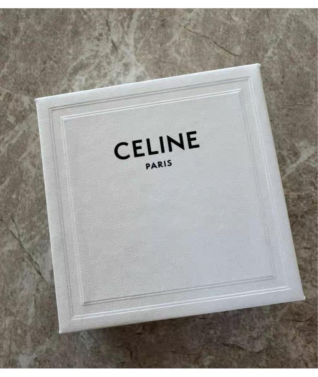 CELINE Золотые латунные серьги, фото 5