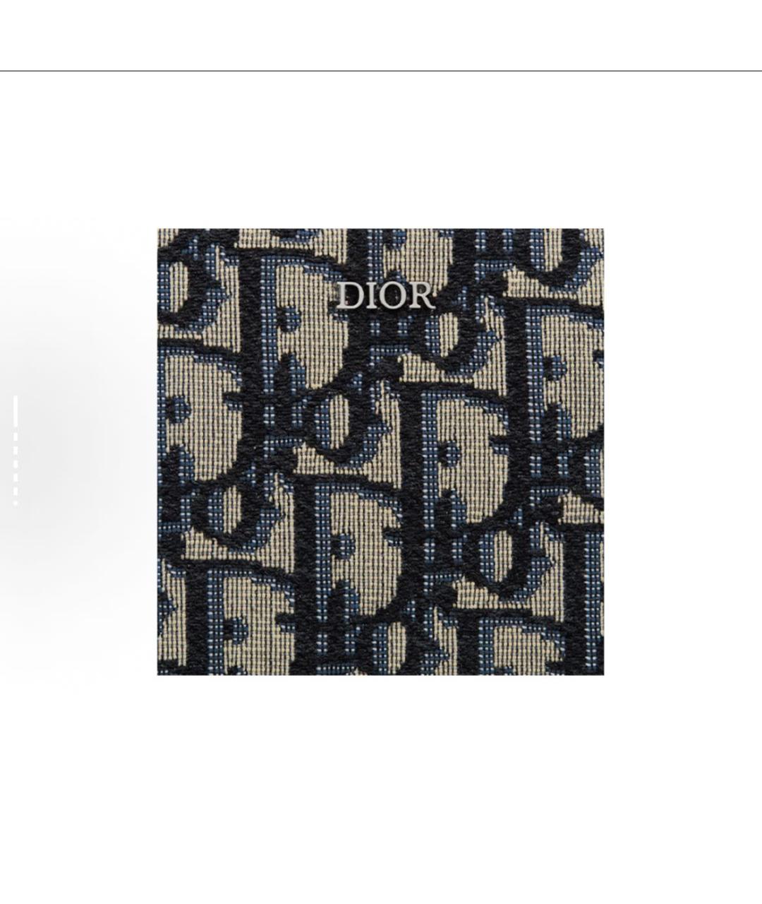 CHRISTIAN DIOR Бежевая тканевая папка для документов, фото 4