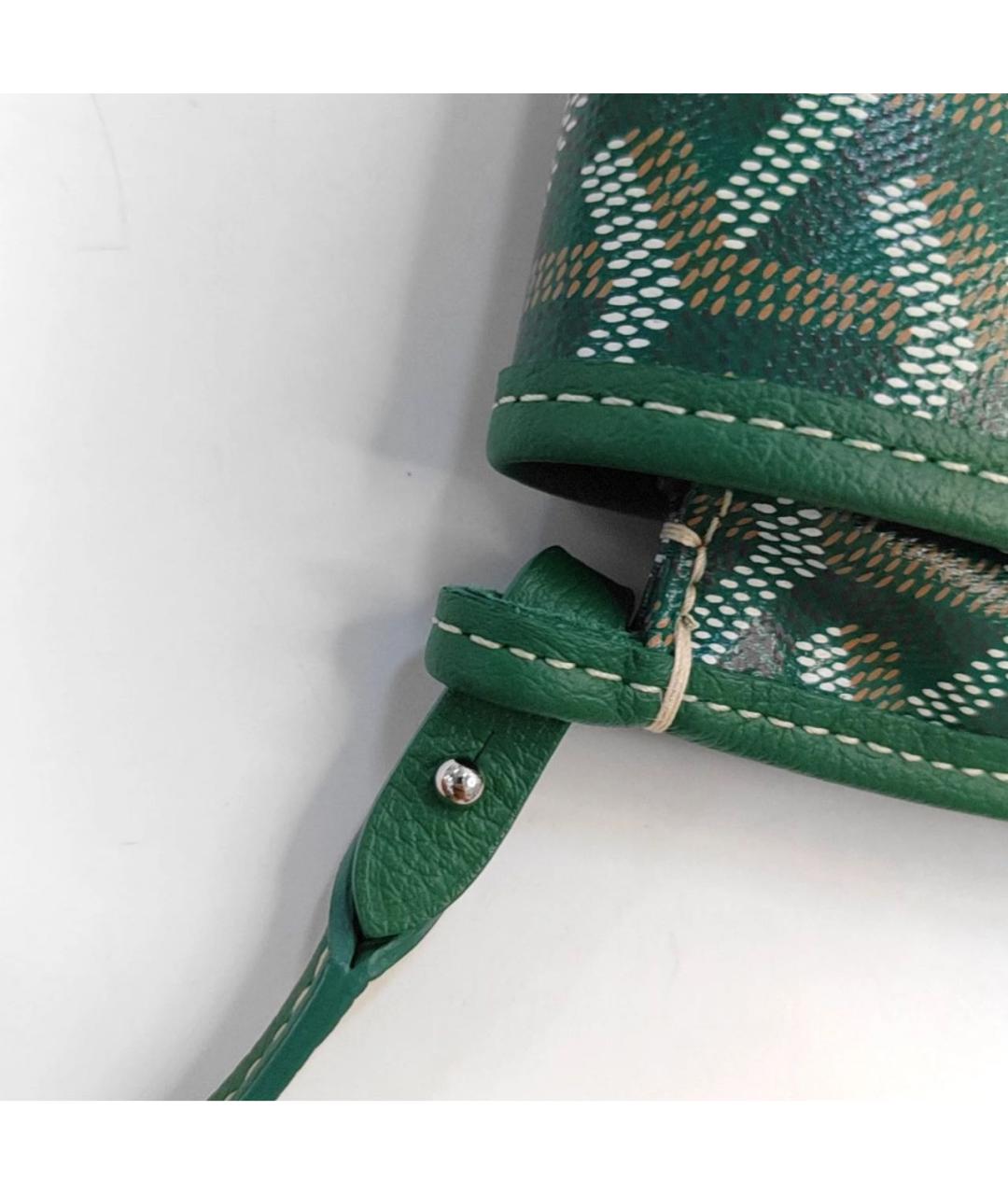 GOYARD Зеленая кожаная сумка через плечо, фото 8