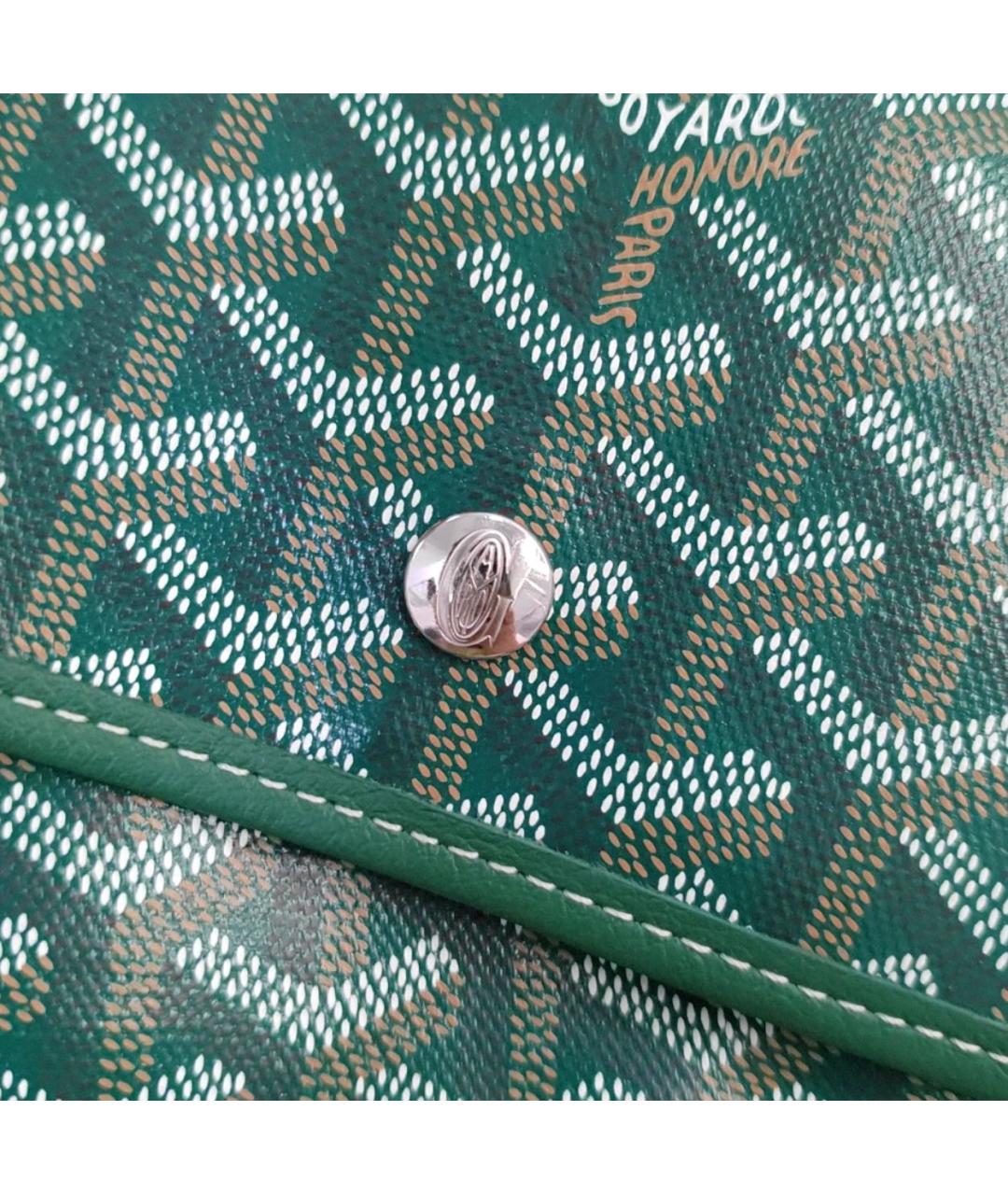 GOYARD Зеленая кожаная сумка через плечо, фото 7