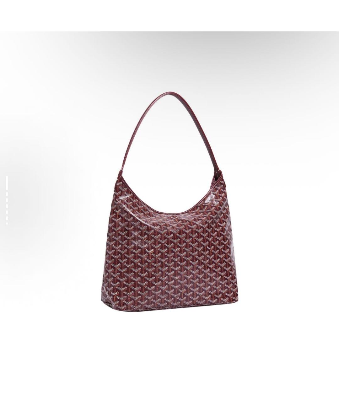 GOYARD Бордовая кожаная сумка тоут, фото 5