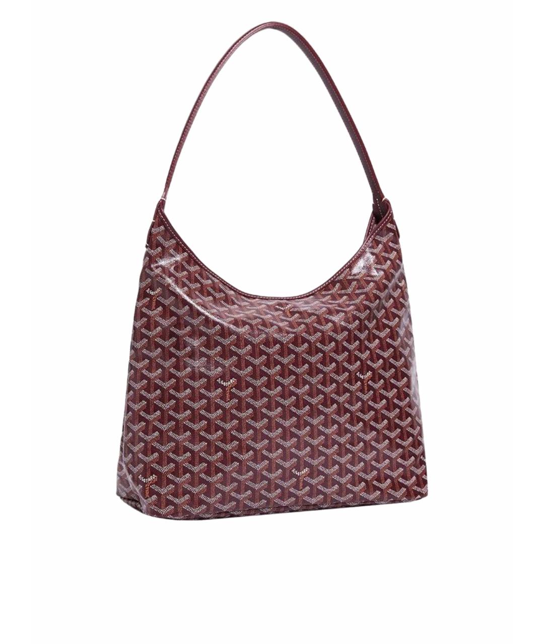GOYARD Бордовая кожаная сумка тоут, фото 1