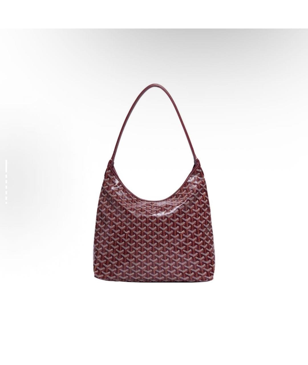 GOYARD Бордовая кожаная сумка тоут, фото 3