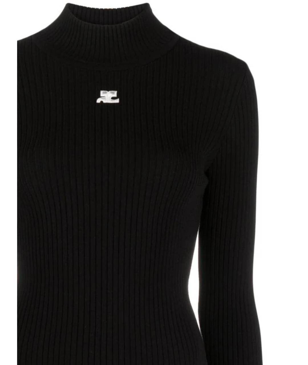 COURREGES Черная полиэстеровая водолазка, фото 2