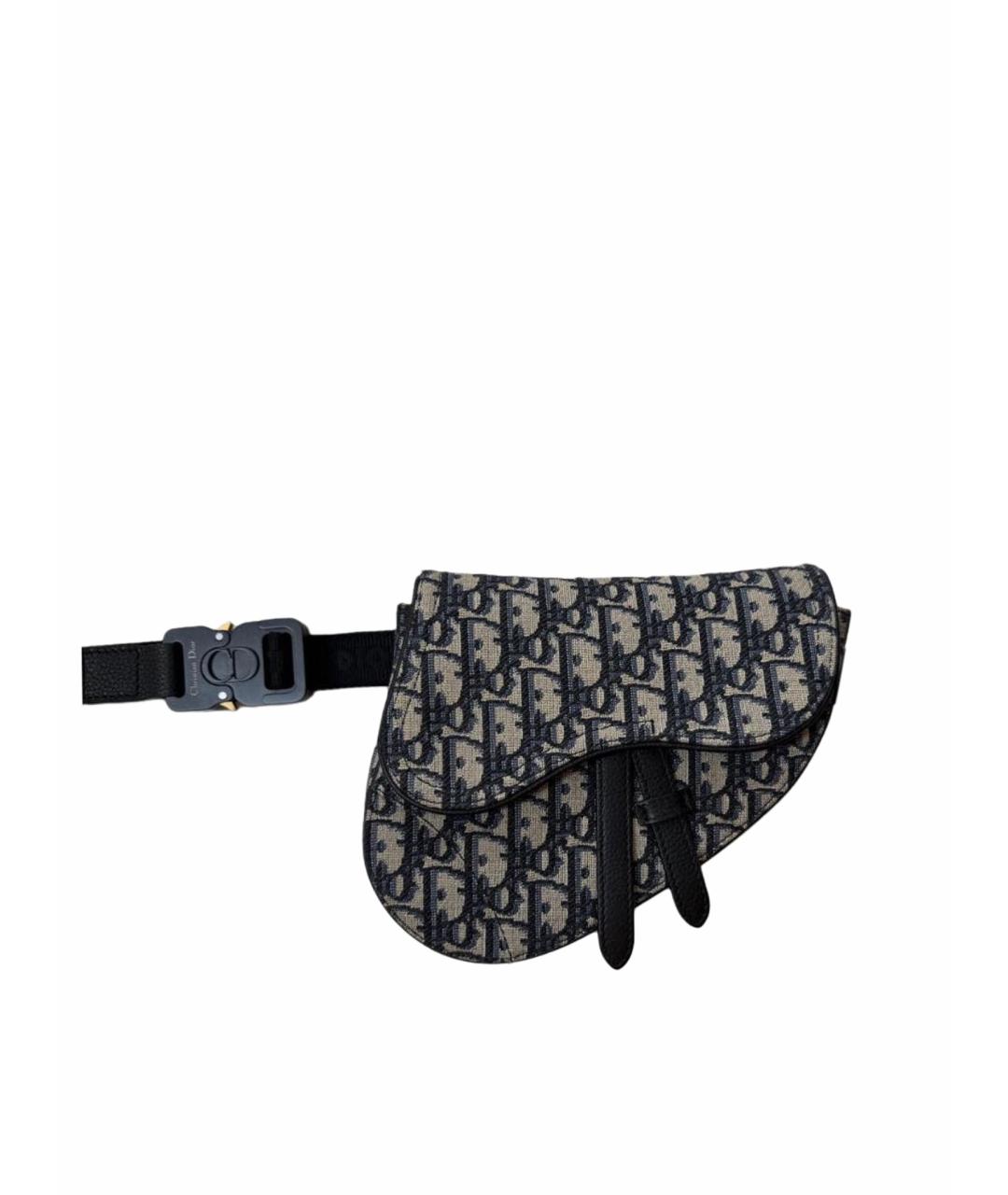 CHRISTIAN DIOR Бежевая тканевая поясная сумка, фото 1