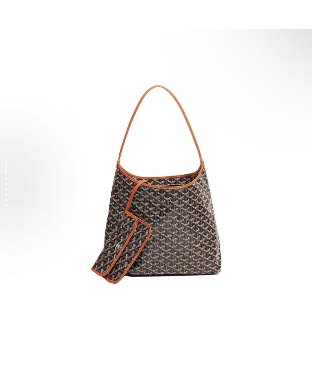 GOYARD Коричневая кожаная сумка тоут, фото 2