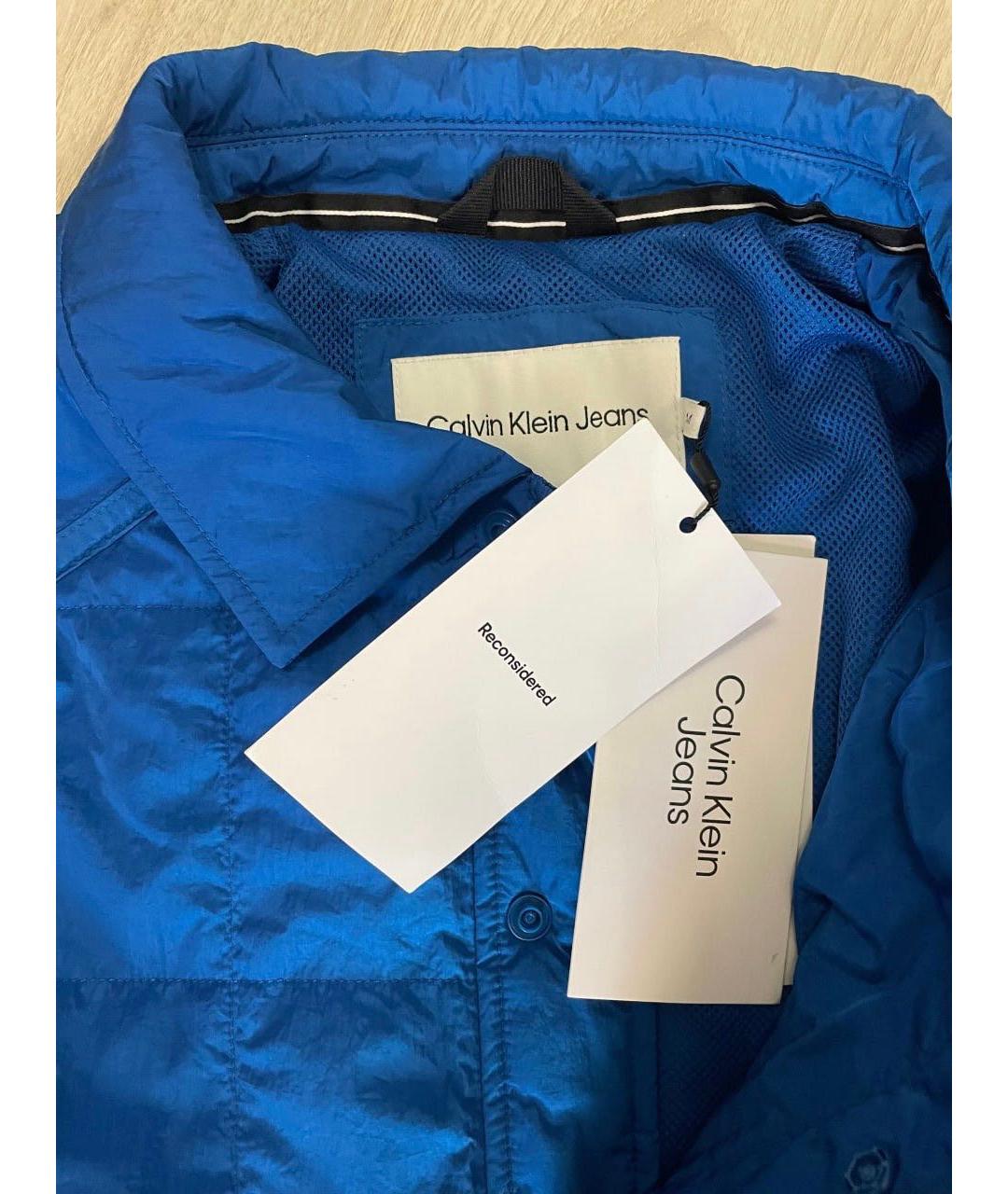 CALVIN KLEIN Синяя полиэстеровая куртка, фото 3