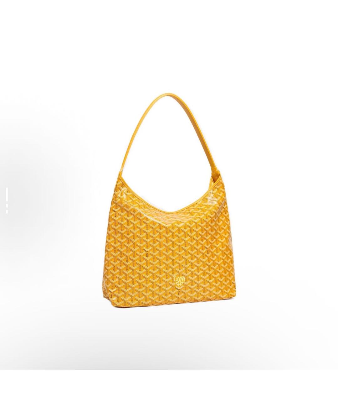 GOYARD Желтая кожаная сумка тоут, фото 5