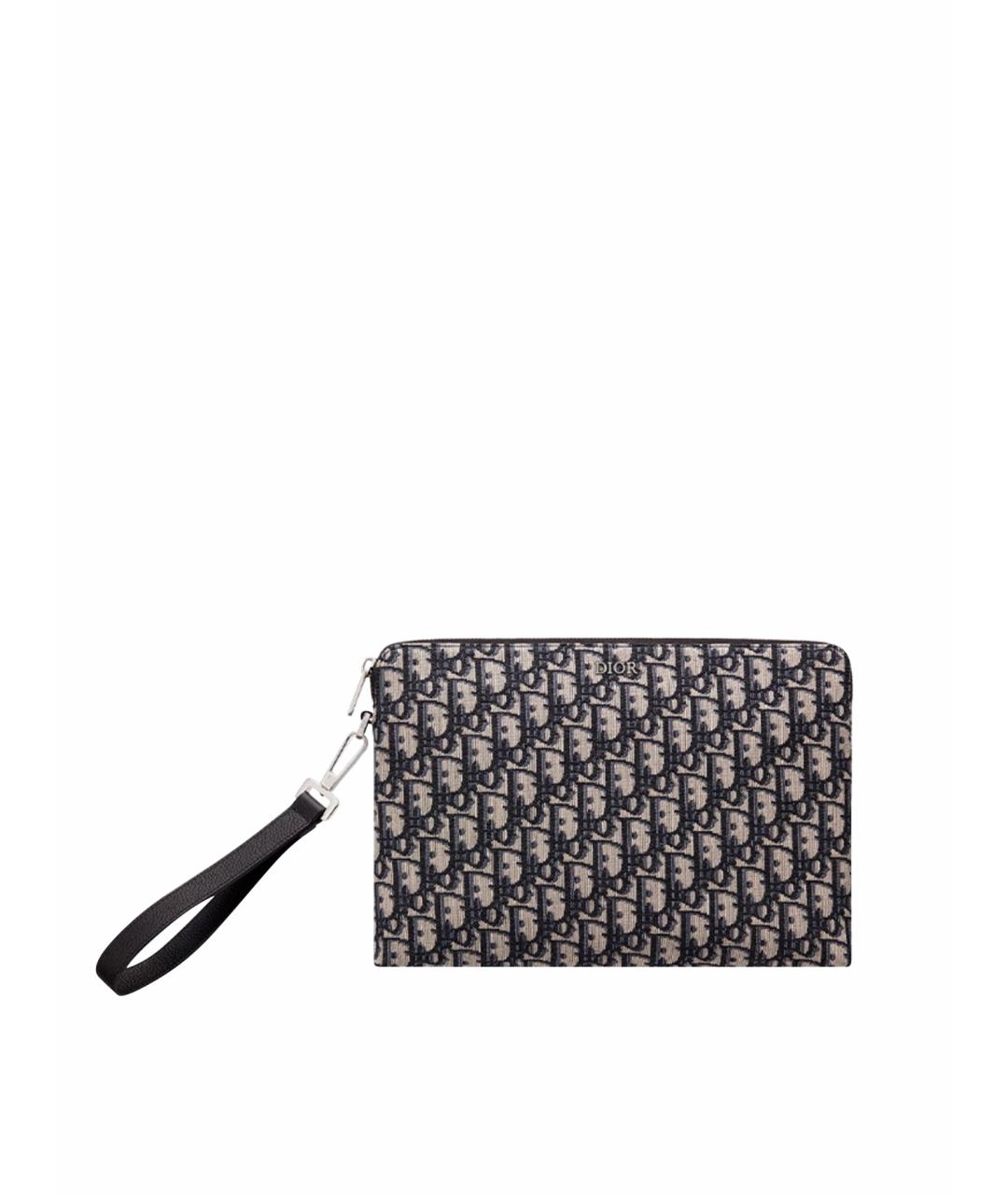 CHRISTIAN DIOR Бежевая тканевая папка для документов, фото 1