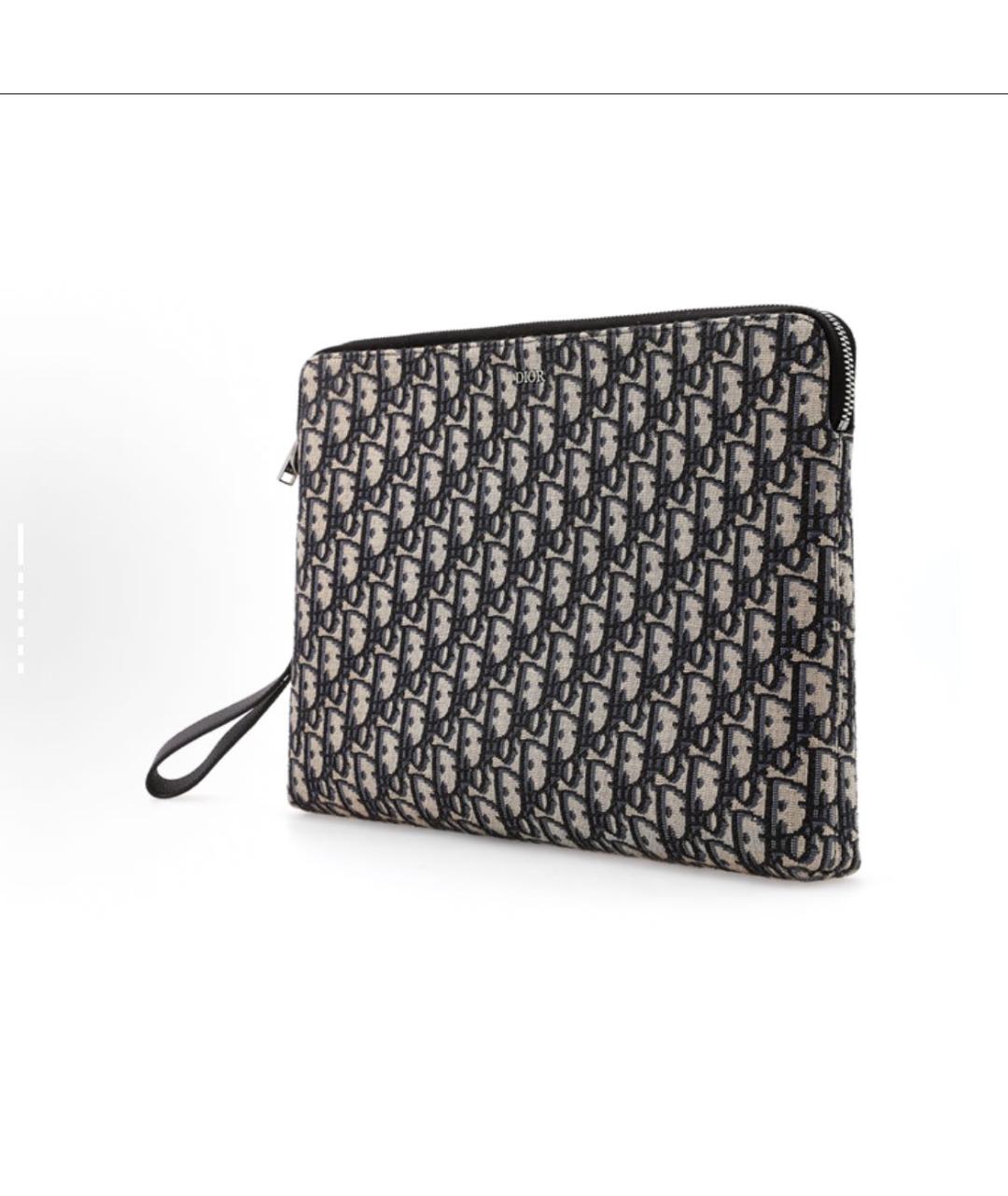 CHRISTIAN DIOR Бежевая тканевая папка для документов, фото 2