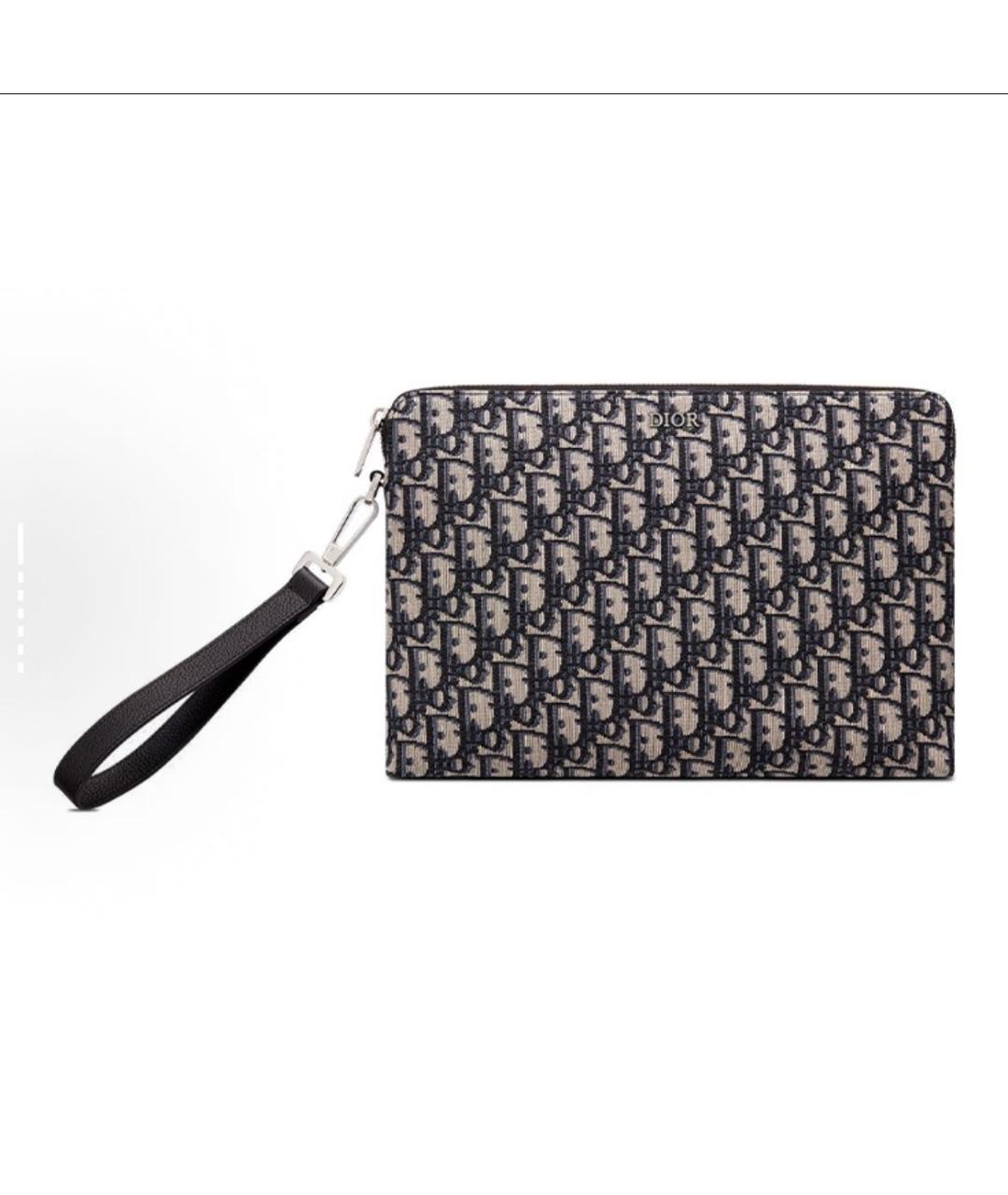 CHRISTIAN DIOR Бежевая тканевая папка для документов, фото 9