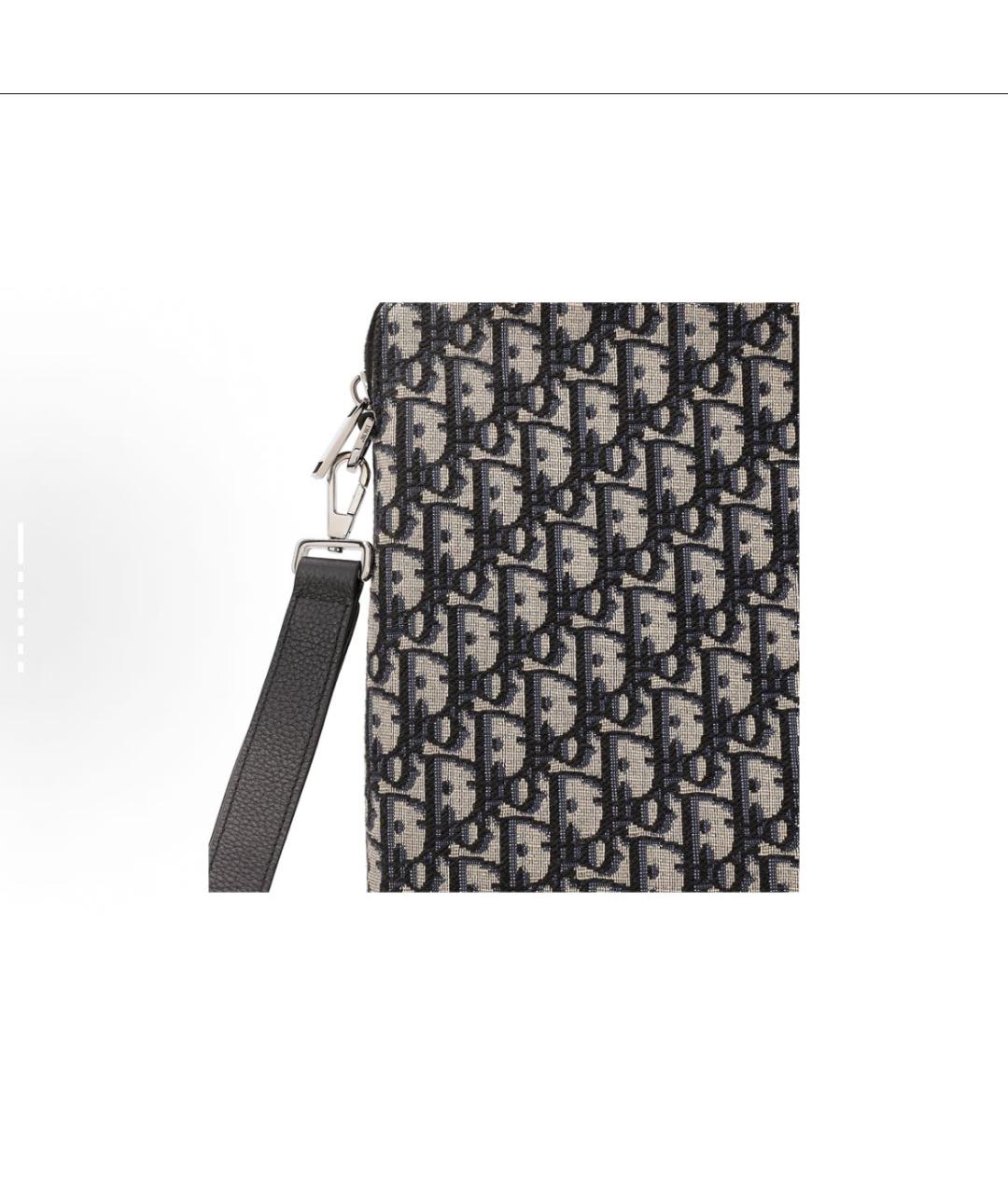 CHRISTIAN DIOR Бежевая тканевая папка для документов, фото 7