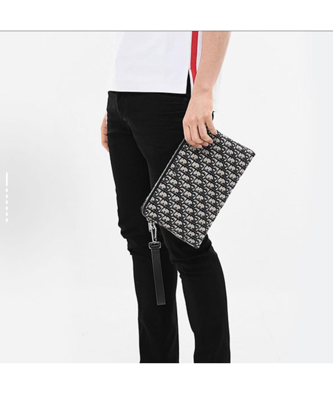 CHRISTIAN DIOR Бежевая тканевая папка для документов, фото 8