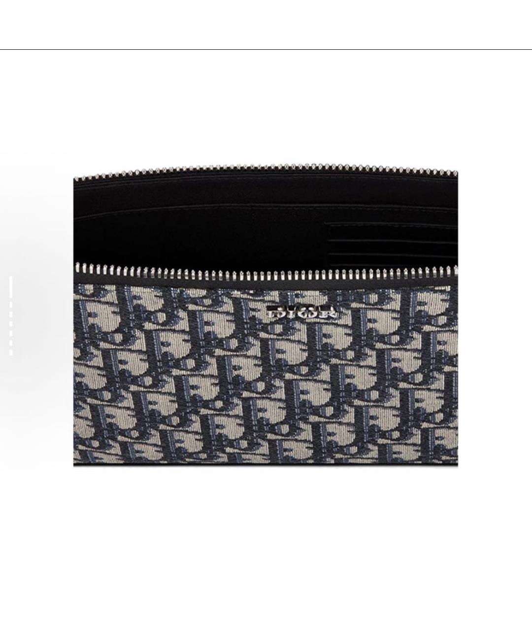 CHRISTIAN DIOR Бежевая тканевая папка для документов, фото 6