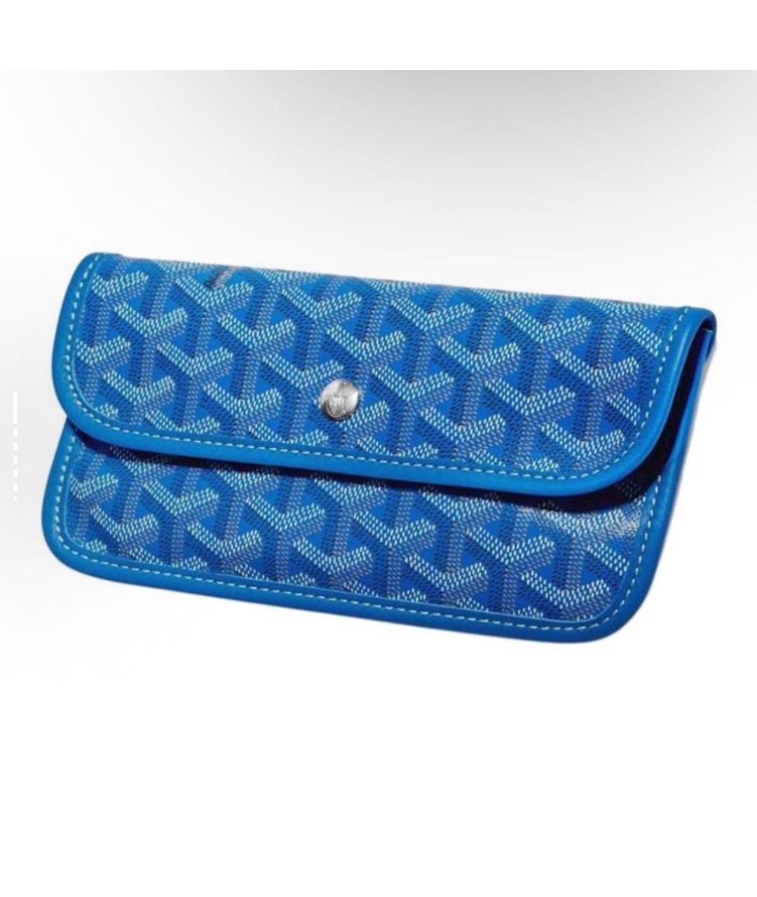 GOYARD Голубая кожаная сумка тоут, фото 4