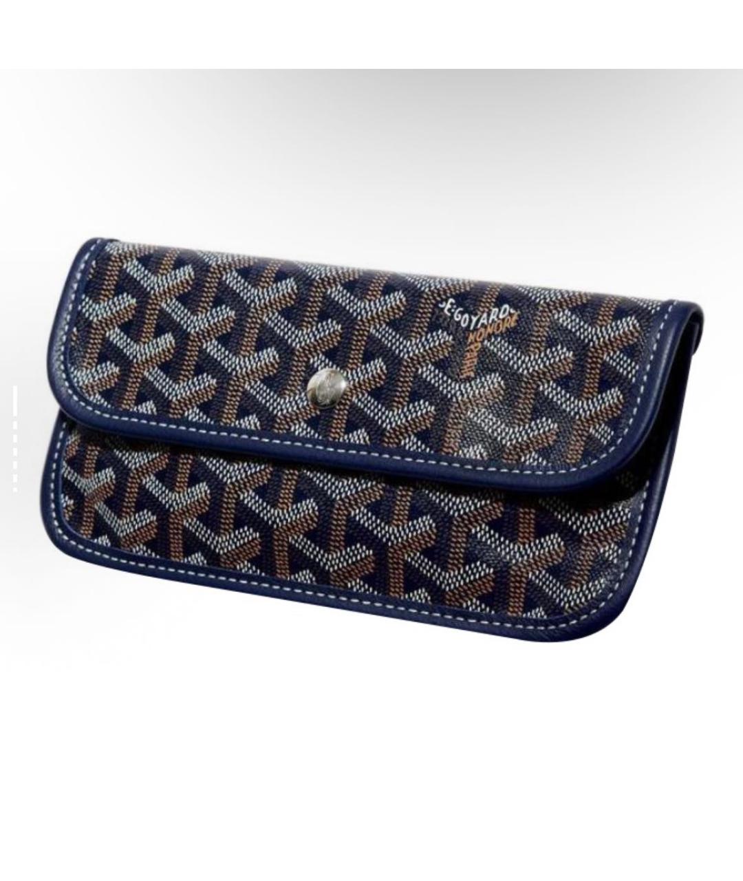 GOYARD Темно-синяя кожаная сумка тоут, фото 4