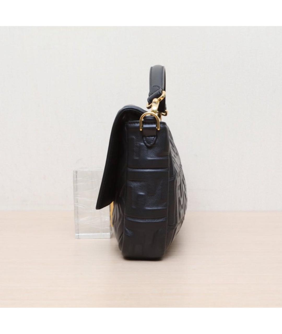FENDI Черная кожаная сумка тоут, фото 2