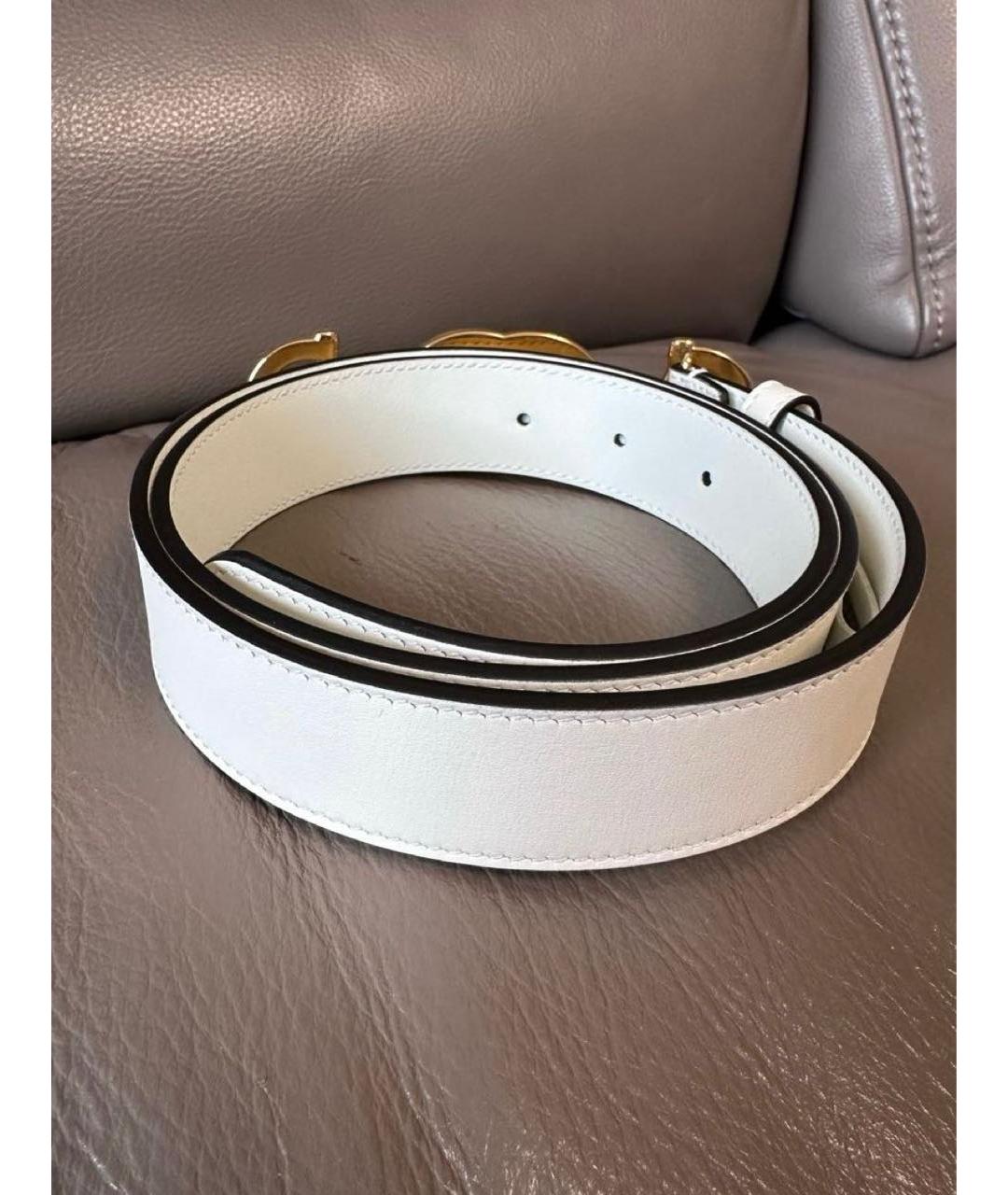 GUCCI Белый кожаный ремень, фото 4