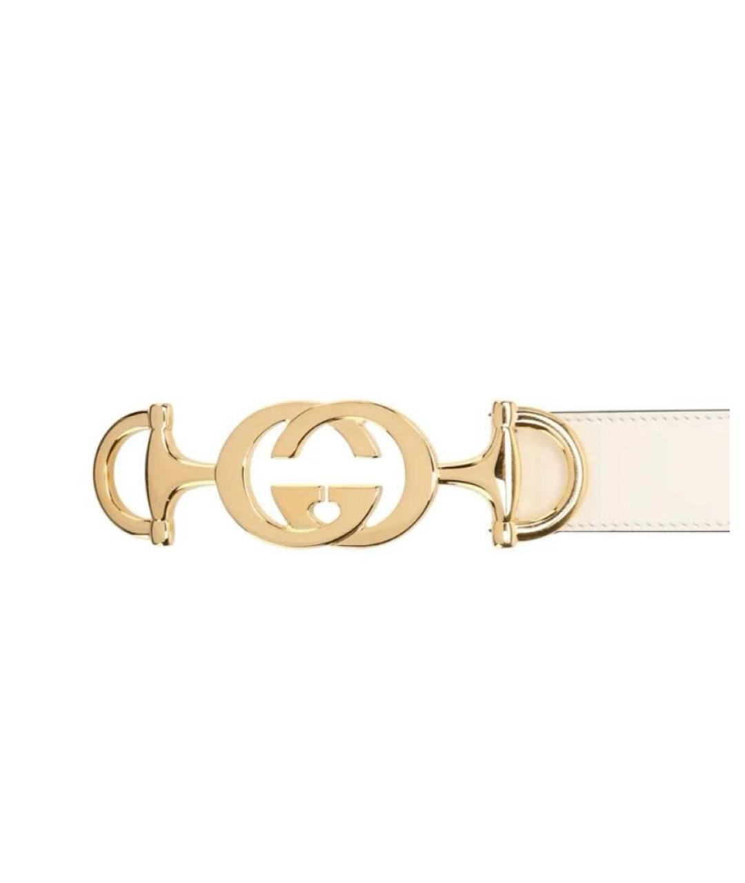 GUCCI Белый кожаный ремень, фото 2