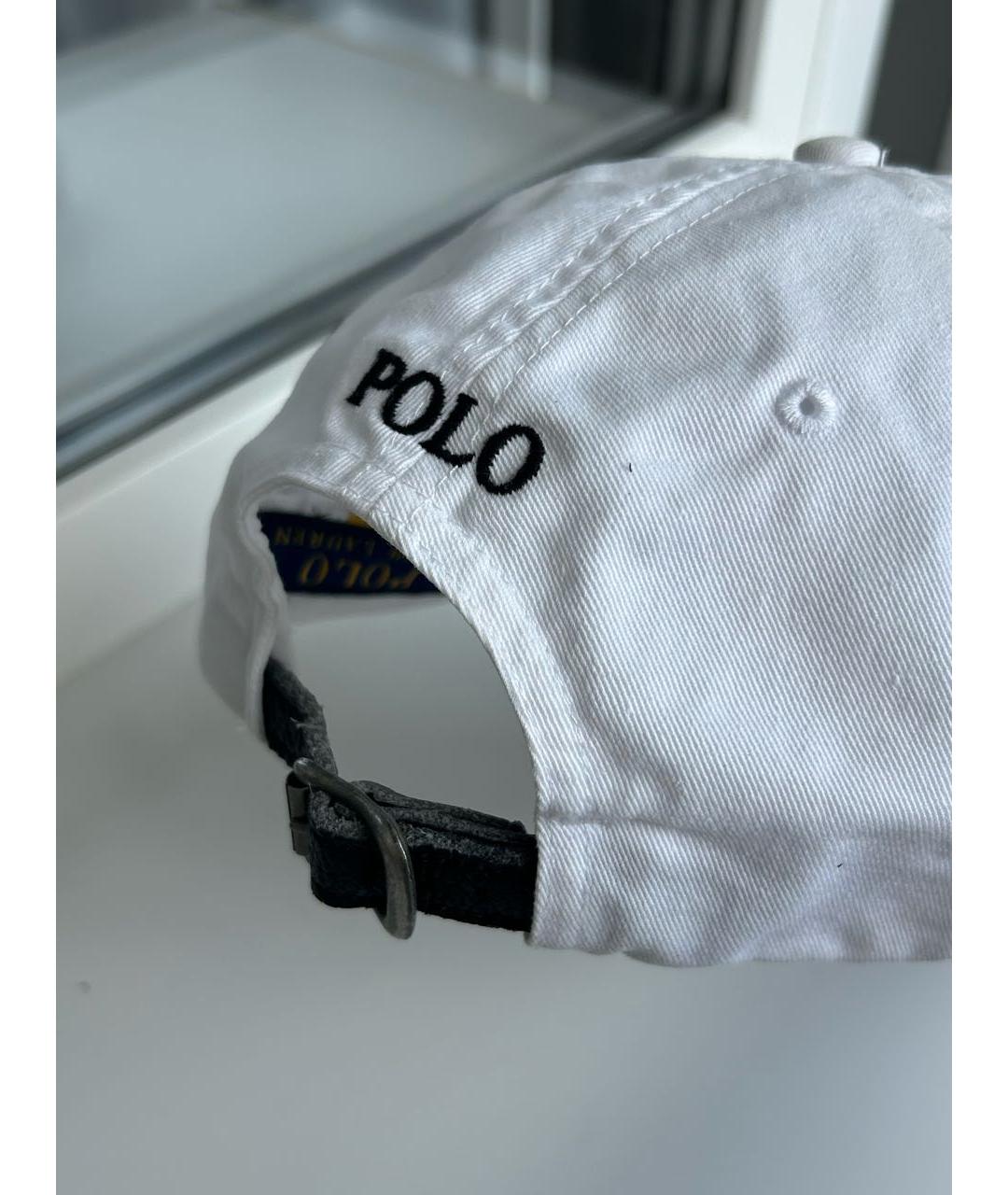 POLO RALPH LAUREN Белая хлопковая кепка/бейсболка, фото 3