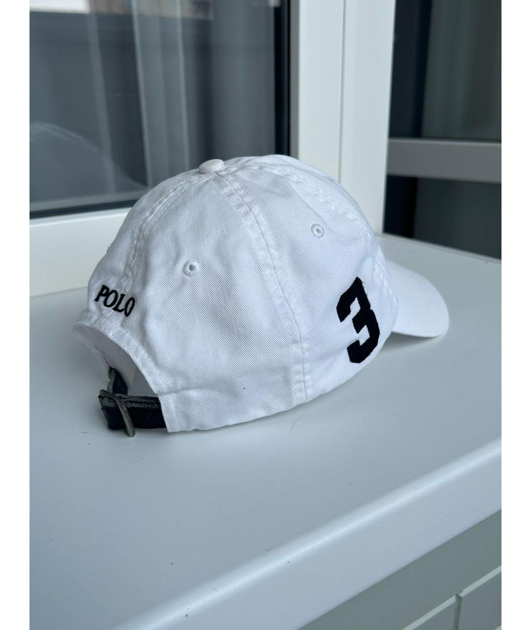POLO RALPH LAUREN Белая хлопковая кепка/бейсболка, фото 2
