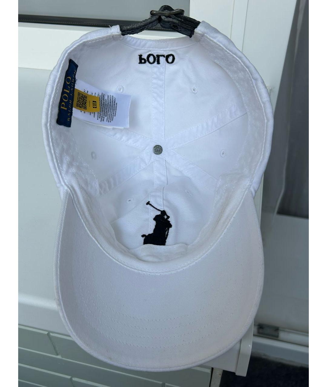 POLO RALPH LAUREN Белая хлопковая кепка/бейсболка, фото 5