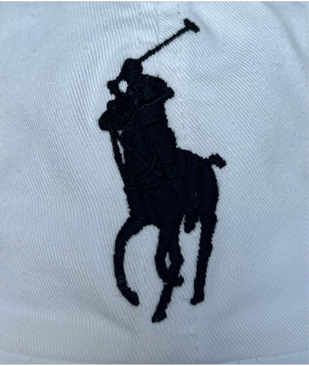 POLO RALPH LAUREN Белая хлопковая кепка/бейсболка, фото 4