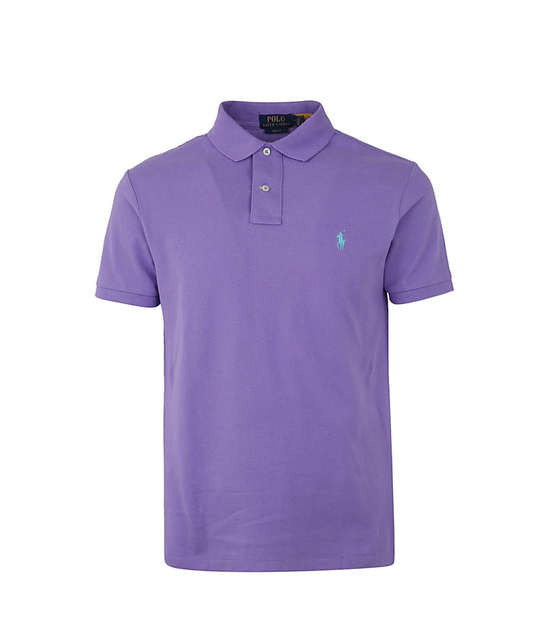POLO RALPH LAUREN Фиолетовое хлопковое поло с коротким рукавом, фото 1
