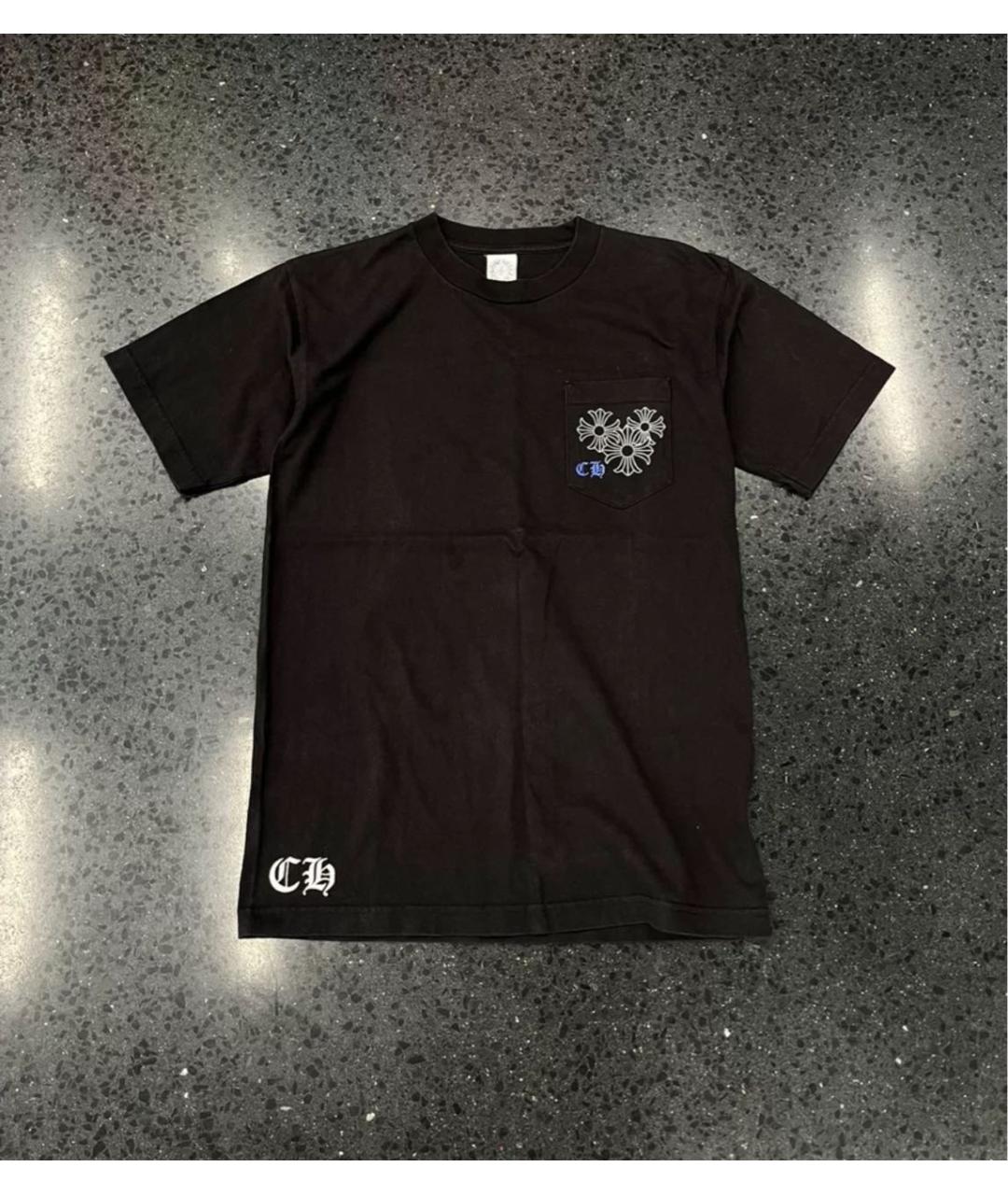 CHROME HEARTS Черная хлопковая футболка, фото 6